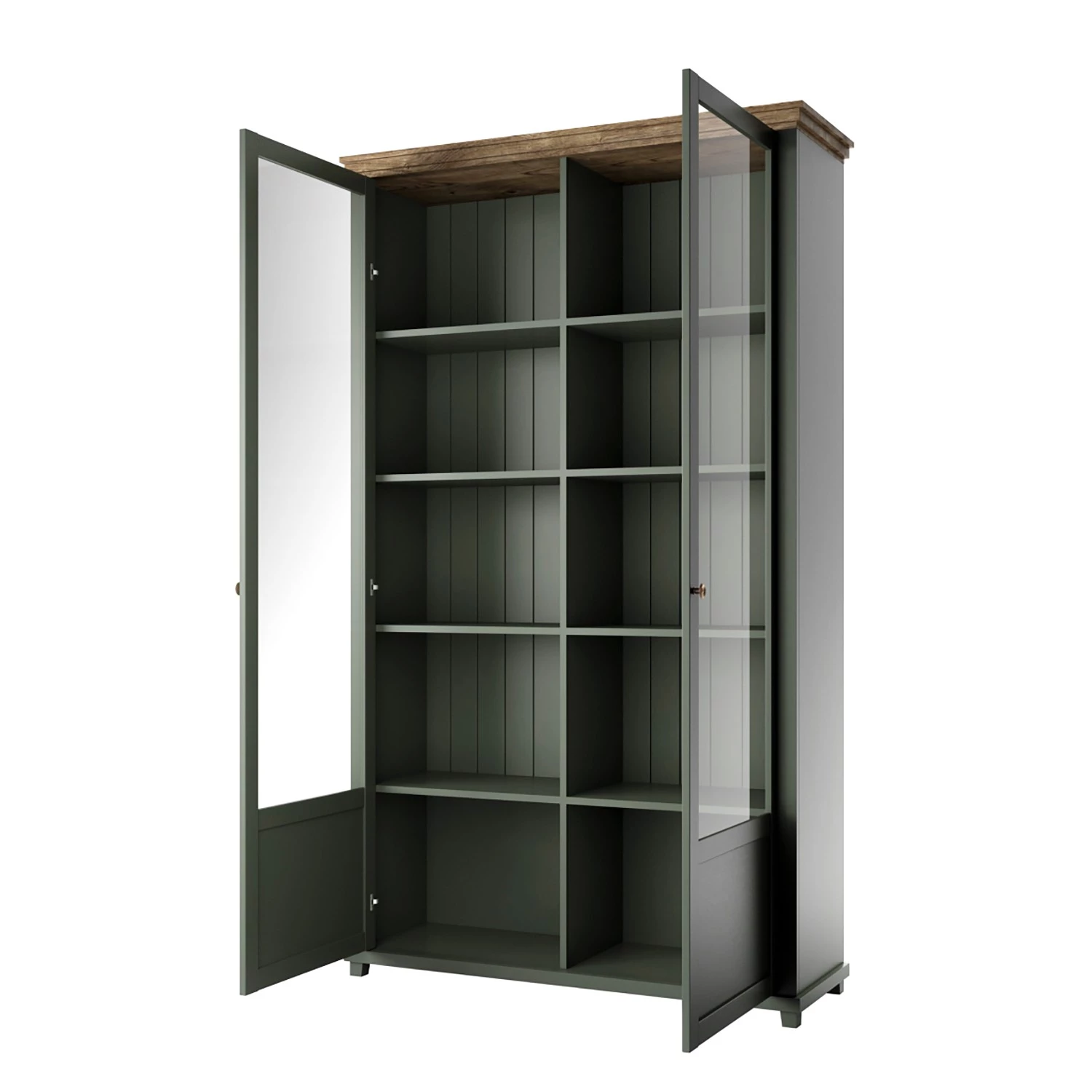 Ridgevalley Vitrine haute Emmanuela - Vert foncé 3 Ridgevalley Vitrine haute Emmanuela - Vert foncé – Image 3