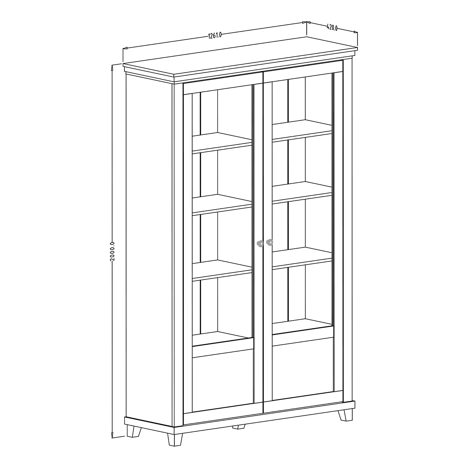 Ridgevalley Vitrine haute Emmanuela - Vert foncé 5 Ridgevalley Vitrine haute Emmanuela - Vert foncé – Image 5