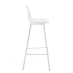 Loftscape Chaises de bar Royale (lot de 2) - Matière plastique et imitation cuir / Acier - Blanc -ÉcoMaison Soldes 1000340181 220414 030 DETAILS P000000001000340181