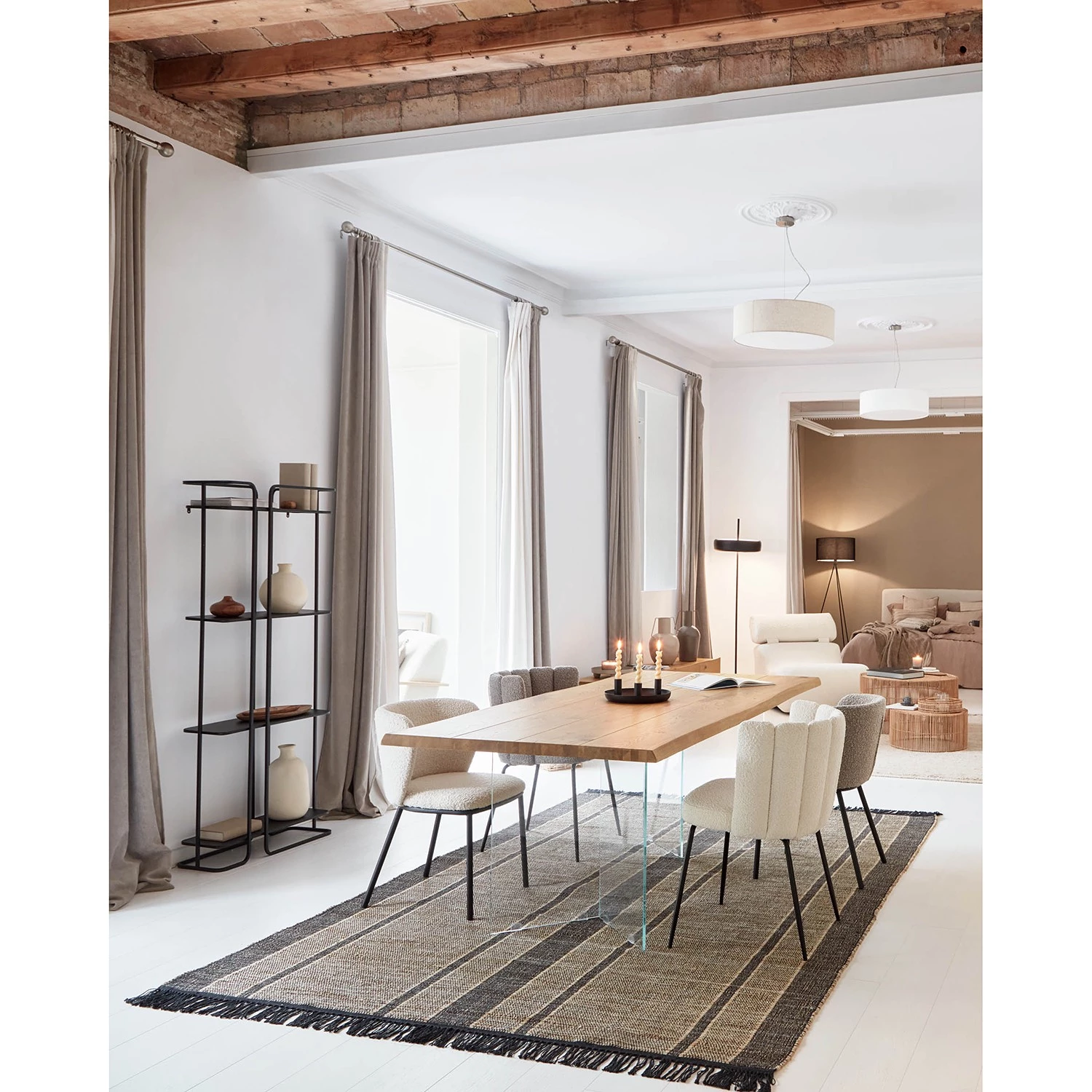 Loftscape Chaises capitonnées Rovigo (2er-Set) - Blanc 3 Loftscape Chaises capitonnées Rovigo (2er-Set) - Blanc – Image 3