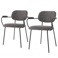 Loftscape Chaises à accoudoirs Sean I (lot de 2) - Taupe