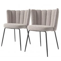 Loftscape Chaises capitonnées Crombie (2er-Set) - Sahara