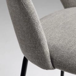 Loftscape Chaises de bar Pignola (lot de 4) - Tissu / Acier - Gris clair / Noir -ÉcoMaison Soldes 1000340248 220414 045 DETAILS P000000001000340248