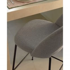 Loftscape Chaises de bar Pignola (lot de 4) - Tissu / Acier - Gris clair / Noir -ÉcoMaison Soldes 1000340248 220414 050 DETAILS P000000001000340248