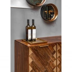 Red Living Buffet haut Nook - Manguier massif / Métal - Manguier / Doré -ÉcoMaison Soldes 1000341972 220331 060 DETAILS P000000001000341972