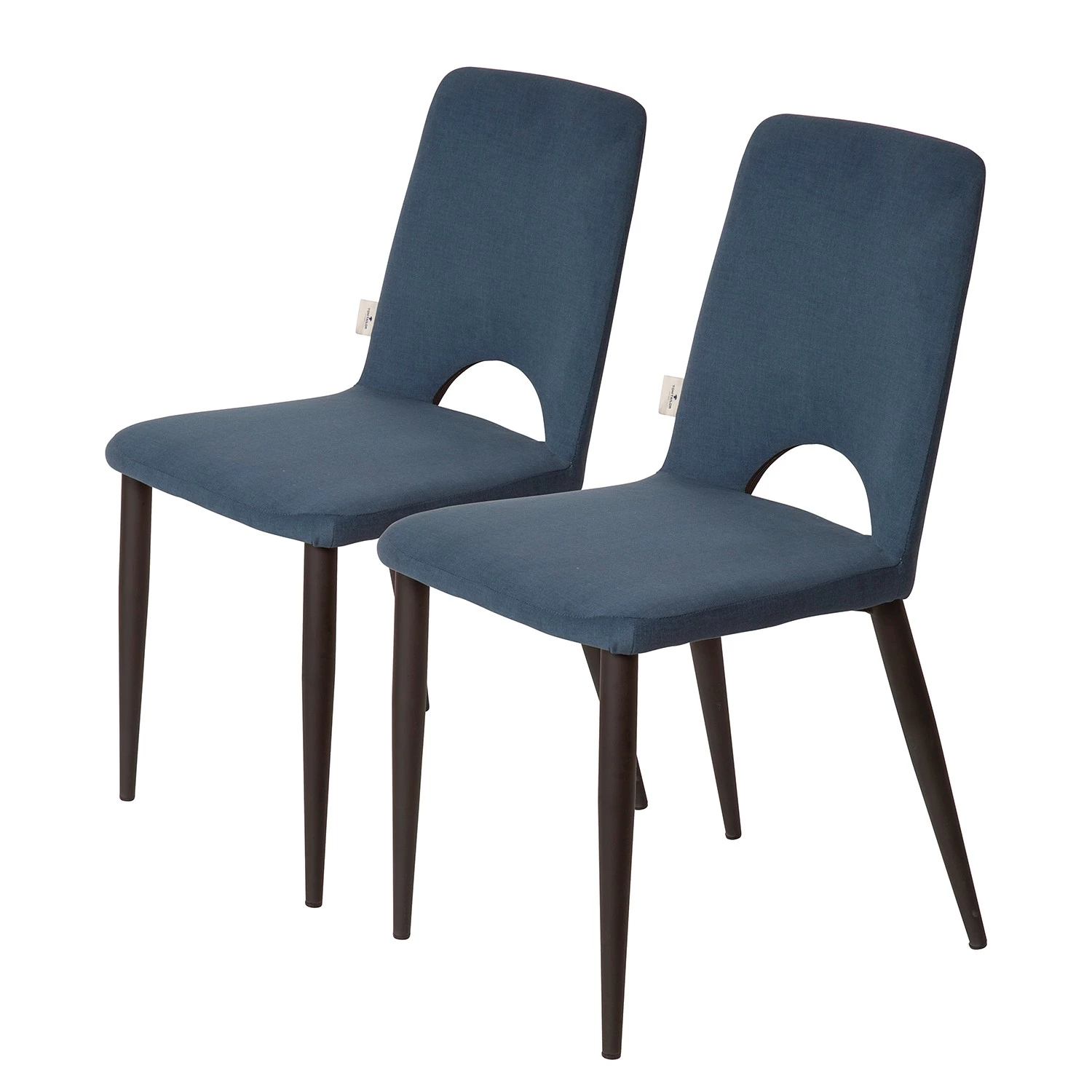 Tom Tailor Chaises capitonnées Tampere (lot de 2) - Bleu jean 1 Tom Tailor Chaises capitonnées Tampere (lot de 2) - Bleu jean