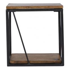 Tom Tailor Étagère murale Piketon IV - Manguier massif / Aluminium - Manguier / Noir -ÉcoMaison Soldes 1000342407 220325 030 DETAILS P000000001000342407