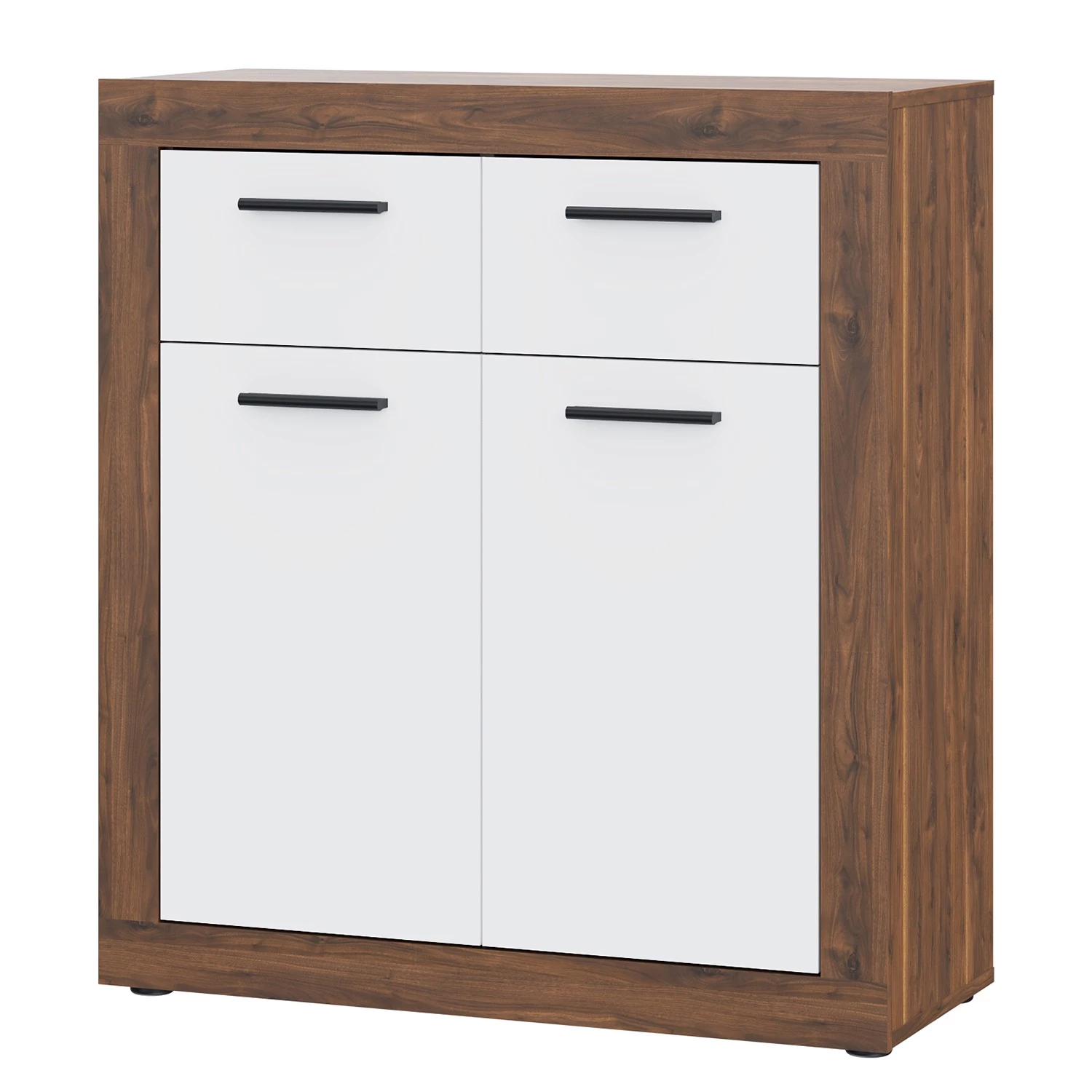 Loftscape Buffet Ballito - Blanc / Imitation noyer 1 Loftscape Buffet Ballito - Blanc / Imitation noyer