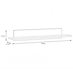 Loftscape Étagère murale Piemont - Noir / Imitation chêne Bianco 8 Loftscape Étagère murale Piemont - Noir / Imitation chêne Bianco -ÉcoMaison Soldes 1000342451 220404 500 SKETCH DETAILS P000000001000342451 sketch