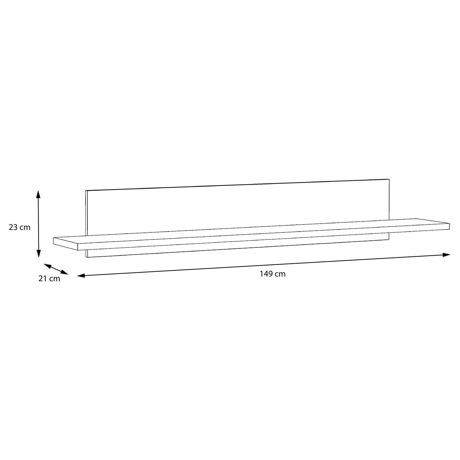 Loftscape Étagère murale Piemont - Noir / Imitation chêne Bianco 4 Loftscape Étagère murale Piemont - Noir / Imitation chêne Bianco – Image 4