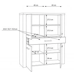 Loftscape Buffet haut Parksville I - Imitation chêne Sonoma 15 Loftscape Buffet haut Parksville I - Imitation chêne Sonoma -ÉcoMaison Soldes 1000342470 220404 501 SKETCH DETAILS P000000001000342470 sketch