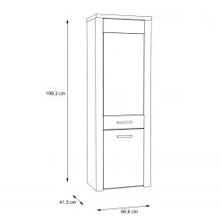 Loftscape Vitrine Parksville - Imitation chêne Sonoma -ÉcoMaison Soldes 1000342475 220404 500 SKETCH DETAILS P000000001000342475 sketch
