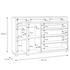 Loftscape Buffet Piemont III - Blanc / Imitation chêne sable 13 Loftscape Buffet Piemont III - Blanc / Imitation chêne sable -ÉcoMaison Soldes 1000342478 220404 501 SKETCH DETAILS P000000001000342478 sketch