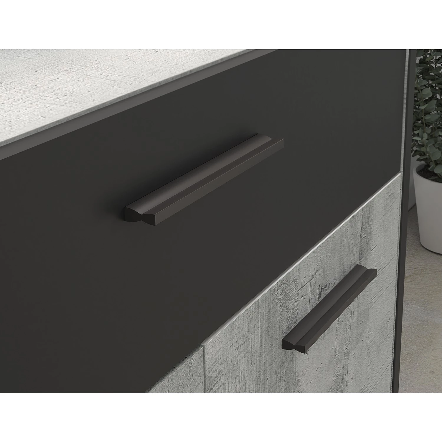 Loftscape Buffet Sahil - Imitation chêne Sorrento gris / Noir 8 Loftscape Buffet Sahil - Imitation chêne Sorrento gris / Noir – Image 8