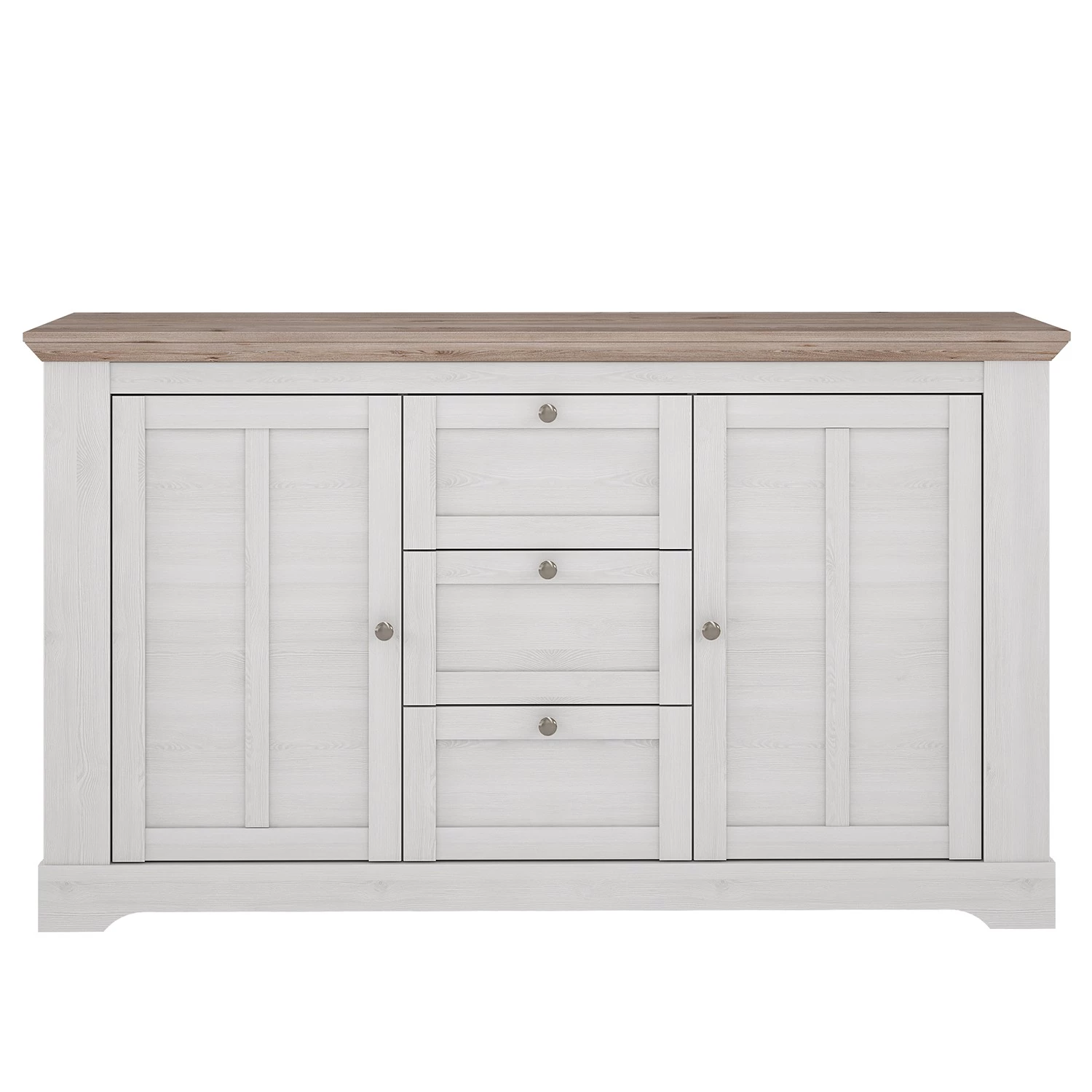 Ridgevalley Buffet Sandvik I - Imitation chêne blanc / Imitation chêne Nelson 2 Ridgevalley Buffet Sandvik I - Imitation chêne blanc / Imitation chêne Nelson – Image 2