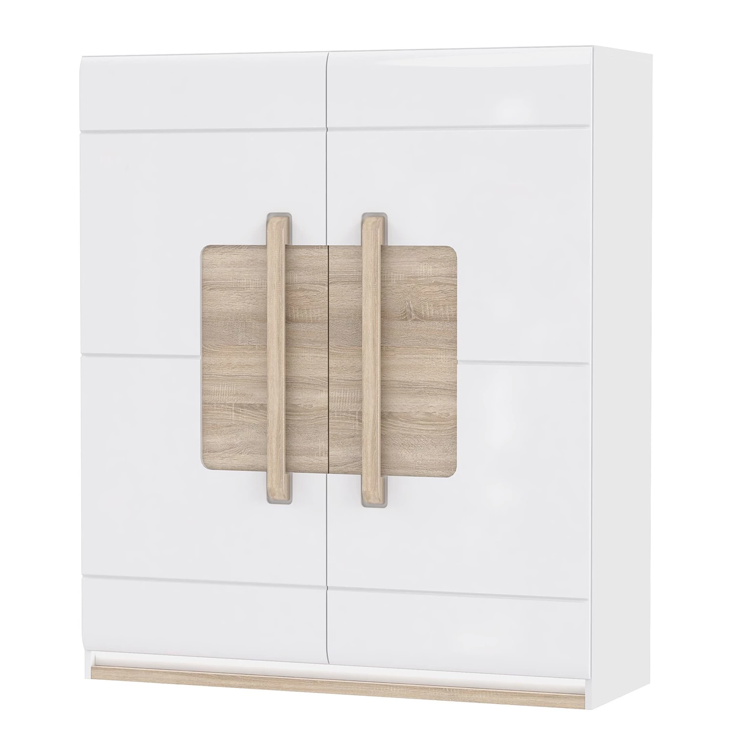Loftscape Buffet haut Toscana I - Éclairage inclus Blanc brillant / Imitation chêne Nelson 1 Loftscape Buffet haut Toscana I - Éclairage inclus Blanc brillant / Imitation chêne Nelson