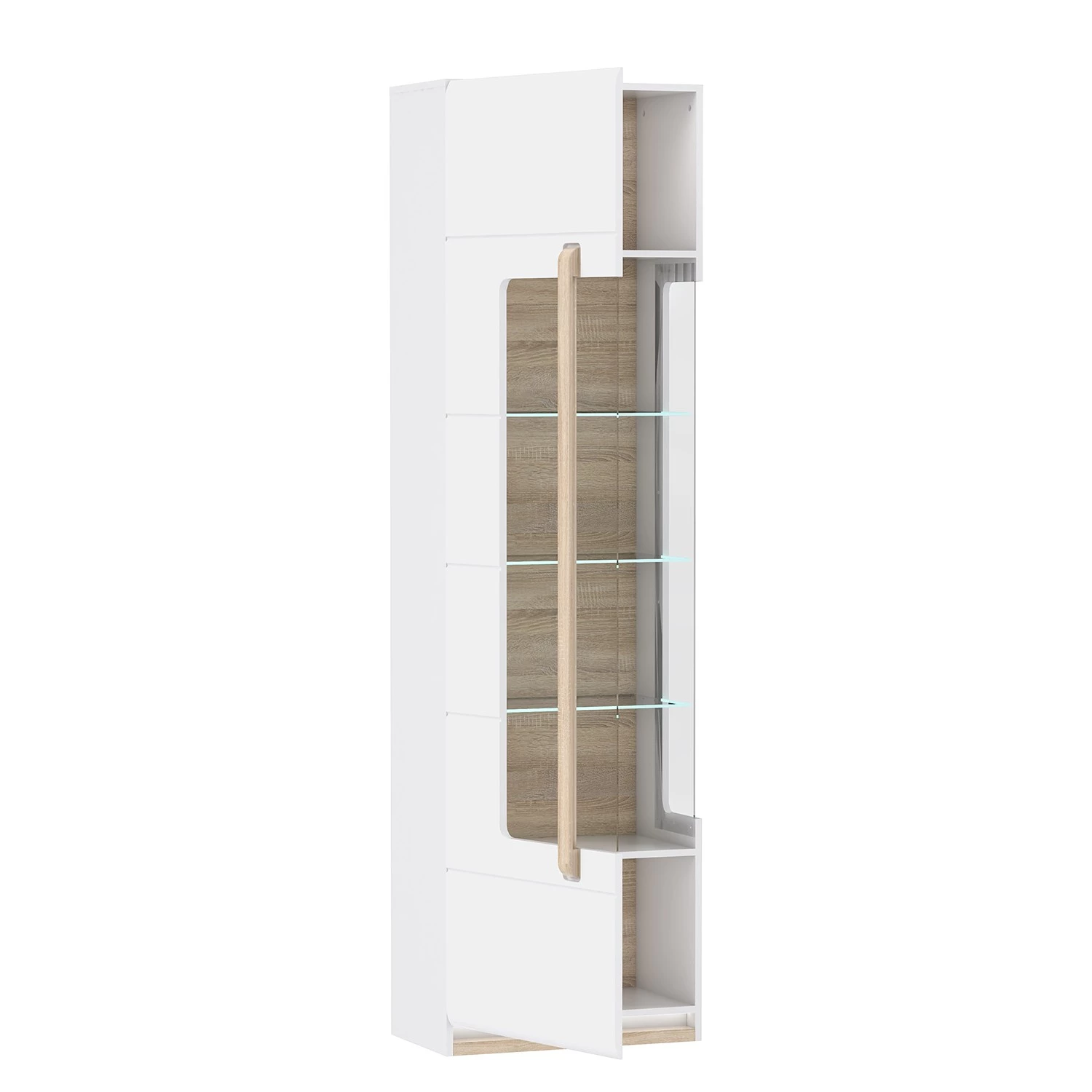 Loftscape Vitrine Toscana - Éclairage inclus - Imitation chêne de Sonoma 5 Loftscape Vitrine Toscana - Éclairage inclus - Imitation chêne de Sonoma – Image 5