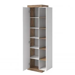 Loftscape Vitrine Shipley - Blanc brillant / Imitation chêne -ÉcoMaison Soldes 1000342831 220412 030 DETAILS P000000001000342831