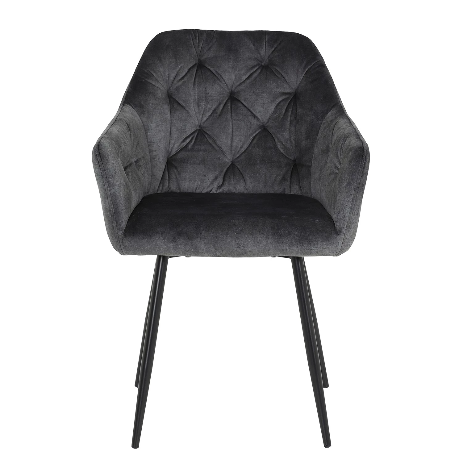 Red Living Chaises à accoudoirs Portol (lot de 2) - Gris 4 Red Living Chaises à accoudoirs Portol (lot de 2) - Gris – Image 4