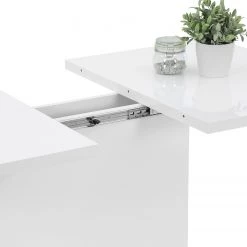 Loftscape Salle à manger Varn (4 éléments) - (Extensible) Noir / Blanc brillant -ÉcoMaison Soldes 1000343896 220407 035 DETAILS P000000001000343896