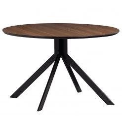 Loftscape Table Motala II - Partiellement en noyer massif / Acier - Noyer / Noir