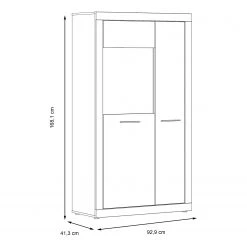 Loftscape Vitrine Vetras - Blanc brillant / Imitation béton -ÉcoMaison Soldes 1000344672 220414 500 SKETCH DETAILS P000000001000344672 sketch