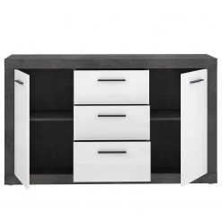 Loftscape Buffet Vetras - Blanc brillant / Imitation béton -ÉcoMaison Soldes 1000344673 220414 035 DETAILS P000000001000344673