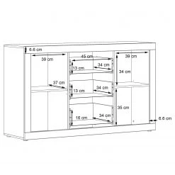 Loftscape Buffet Vetras - Blanc brillant / Imitation béton -ÉcoMaison Soldes 1000344673 220414 501 SKETCH DETAILS P000000001000344673 sketch