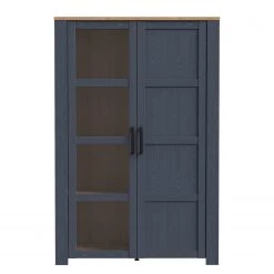 Ridgevalley Vitrine Vassia I - Imitation chêne Navy / Imitation chêne Riviera -ÉcoMaison Soldes 1000344686 220414 040 DETAILS P000000001000344686