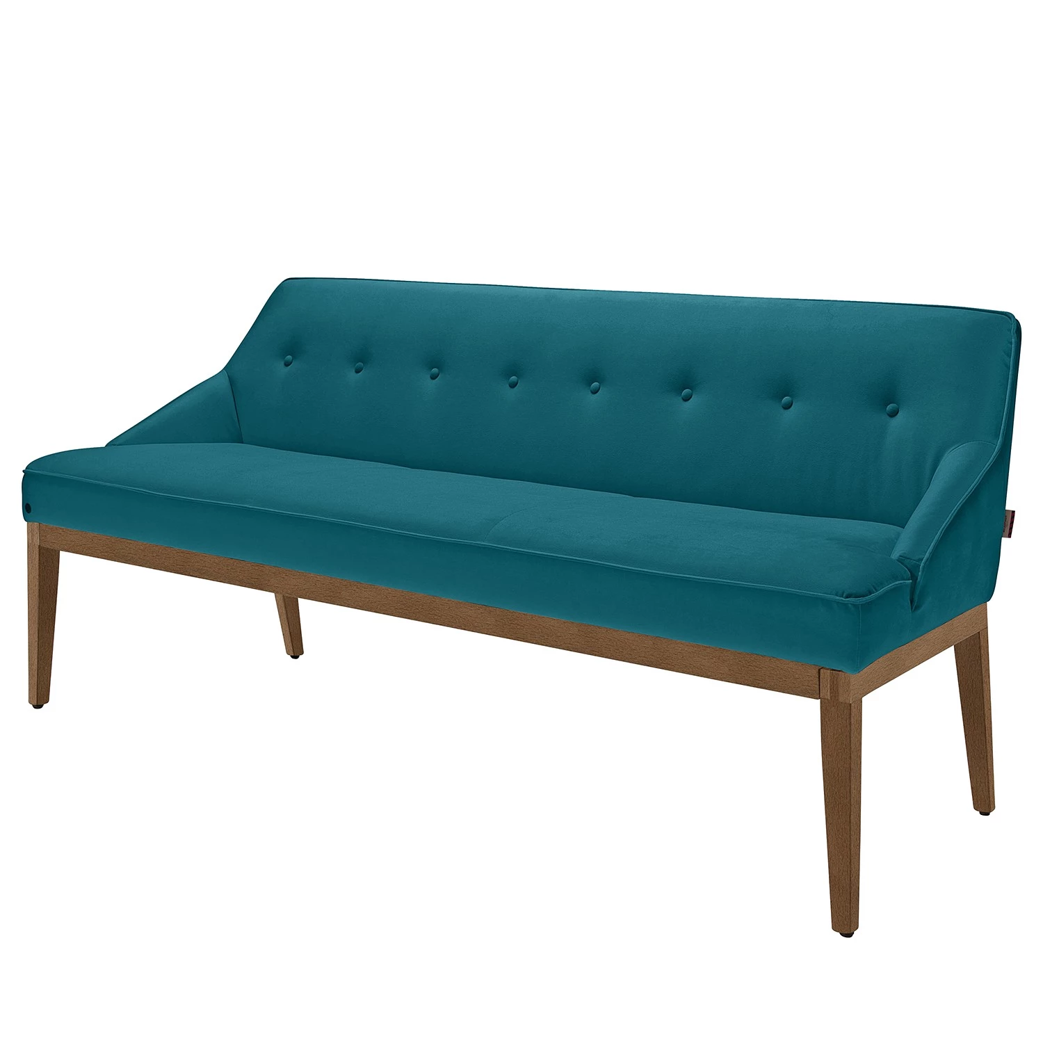 Tom Tailor Banquette Cozy - Velours / Hêtre massif - Bleu pétrole - Largeur : 180 cm - Hêtre foncé 1 Tom Tailor Banquette Cozy - Velours / Hêtre massif - Bleu pétrole - Largeur : 180 cm - Hêtre foncé
