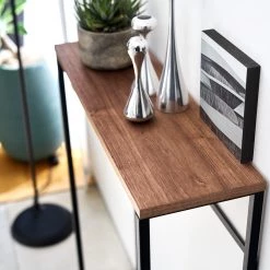 Yamazaki Console Tower - Frêne massif / Métal - Noir -ÉcoMaison Soldes 1000347253 220505 030 DETAILS P000000001000347253