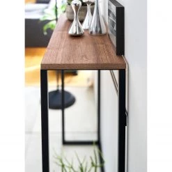 Yamazaki Console Tower - Frêne massif / Métal - Noir -ÉcoMaison Soldes 1000347253 220505 032 DETAILS P000000001000347253