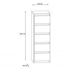 Loftscape Commode haute Optima - Blanc mat -ÉcoMaison Soldes 1000348094 220603 500 SKETCH DETAILS P000000001000348094 sketch