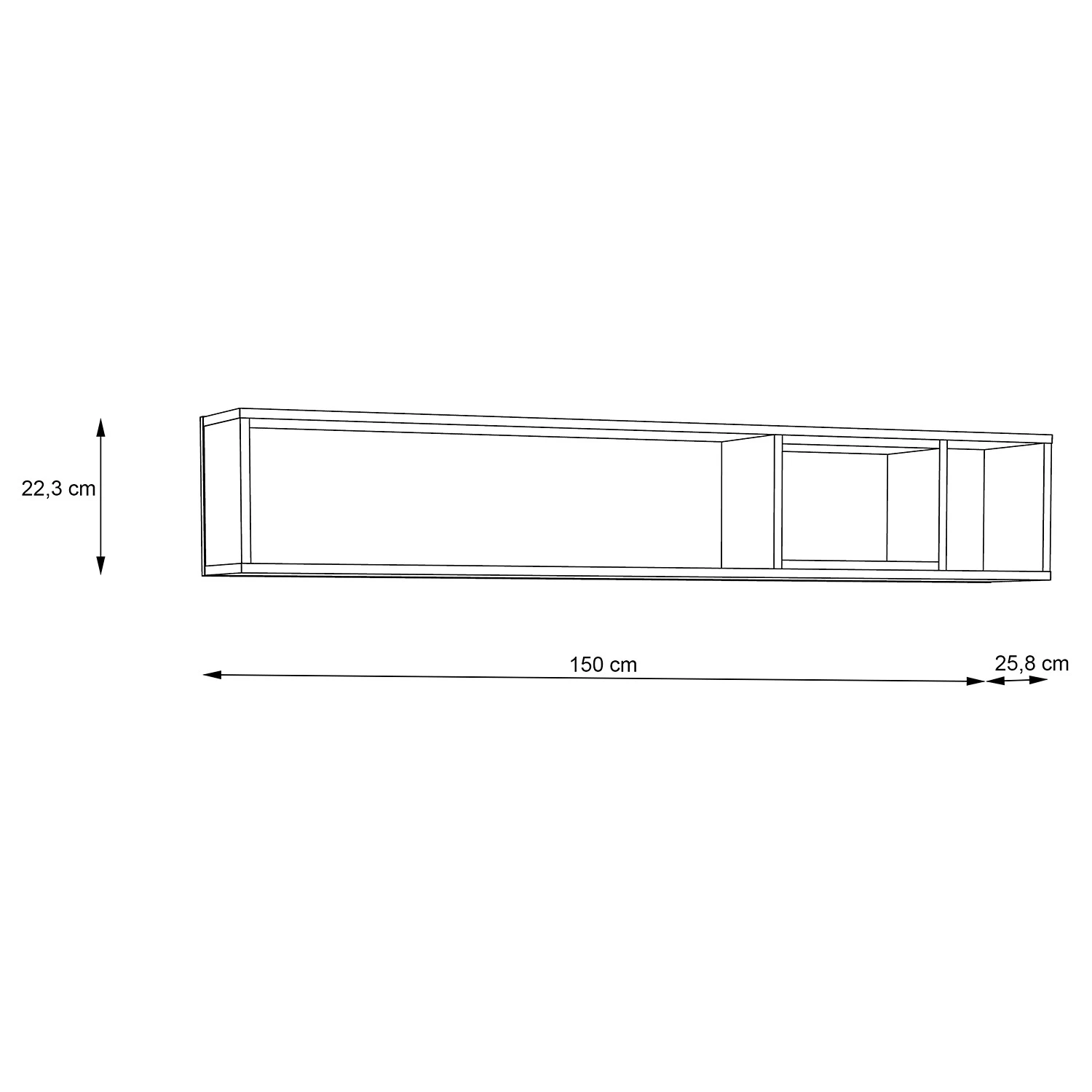 Loftscape Étagère murale Pesaro - Imitation chêne artisan / Noir 4 Loftscape Étagère murale Pesaro - Imitation chêne artisan / Noir – Image 4