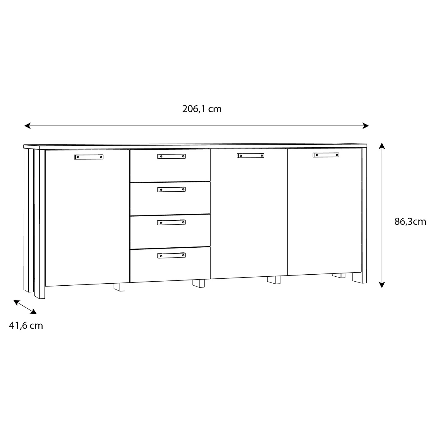 Loftscape Enfilade Ravenswood II - Imitation bois recyclé / Anthracite 8 Loftscape Enfilade Ravenswood II - Imitation bois recyclé / Anthracite – Image 8