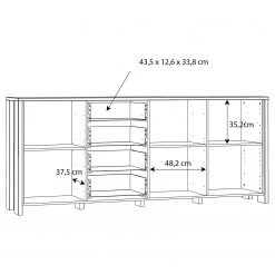 Loftscape Enfilade Ravenswood II - Imitation bois recyclé / Anthracite 17 Loftscape Enfilade Ravenswood II - Imitation bois recyclé / Anthracite -ÉcoMaison Soldes 1000348107 220603 501 SKETCH DETAILS P000000001000348107 sketch