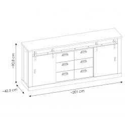 Ridgevalley Enfilade Shutter II - Imitation pin blanc -ÉcoMaison Soldes 1000348676 220505 500 SKETCH DETAILS P000000001000348676 sketch