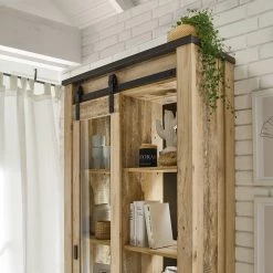 Ridgevalley Vitrine Shutter - Imitation chêne 22 Ridgevalley Vitrine Shutter - Imitation chêne -ÉcoMaison Soldes 1000348691 220505 060 DETAILS P000000001000348691