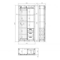 Ridgevalley Vitrine Shutter - Imitation chêne 25 Ridgevalley Vitrine Shutter - Imitation chêne -ÉcoMaison Soldes 1000348691 220505 501 SKETCH DETAILS P000000001000348691 sketch