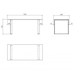 Ridgevalley Table Shutter - Imitation chêne -ÉcoMaison Soldes 1000348696 220505 501 SKETCH DETAILS P000000001000348696 sketch