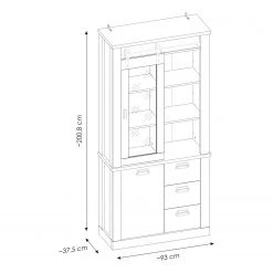 Ridgevalley Vaisselier Shutter I - Imitation chêne 18 Ridgevalley Vaisselier Shutter I - Imitation chêne -ÉcoMaison Soldes 1000348702 220505 500 SKETCH DETAILS P000000001000348702 sketch