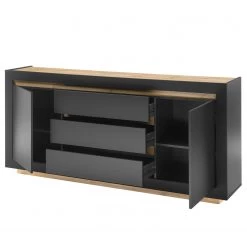 Loftscape Buffet Accra - Anthracite / Imitation chêne -ÉcoMaison Soldes 1000348819 220506 031 DETAILS P000000001000348819