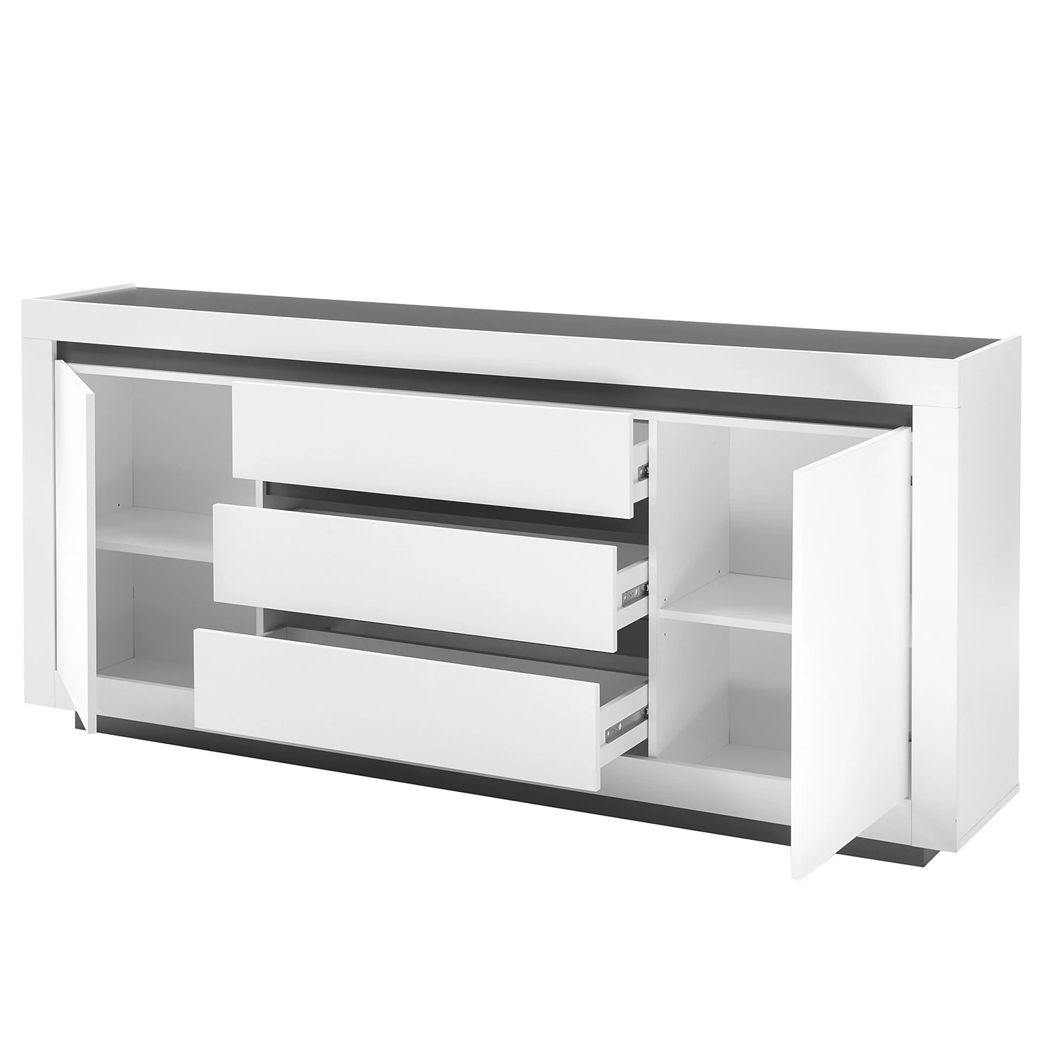 Loftscape Buffet Accra - Blanc / Anthracite 6 Loftscape Buffet Accra - Blanc / Anthracite – Image 6
