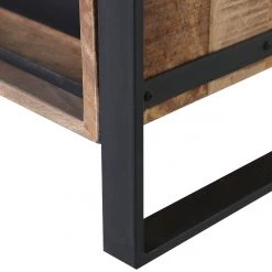 Red Living Buffet haut Toleos - Manguier brut massif / Fer - Manguier / Noir -ÉcoMaison Soldes 1000352069 220520 055 DETAILS P000000001000352069