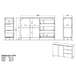 Germania Buffet California I - Graphite 19 Germania Buffet California I - Graphite -ÉcoMaison Soldes 1000352104 220512 500 SKETCH DETAILS P000000001000352104 sketch
