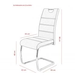 Loftscape Chaise cantilever Frenois - Microfibre / Acier - Anthracite - Lot de 4 21 Loftscape Chaise cantilever Frenois - Microfibre / Acier - Anthracite - Lot de 4 -ÉcoMaison Soldes 1000352416 220610 500 SKETCH DETAILS P000000001000352416 sketch