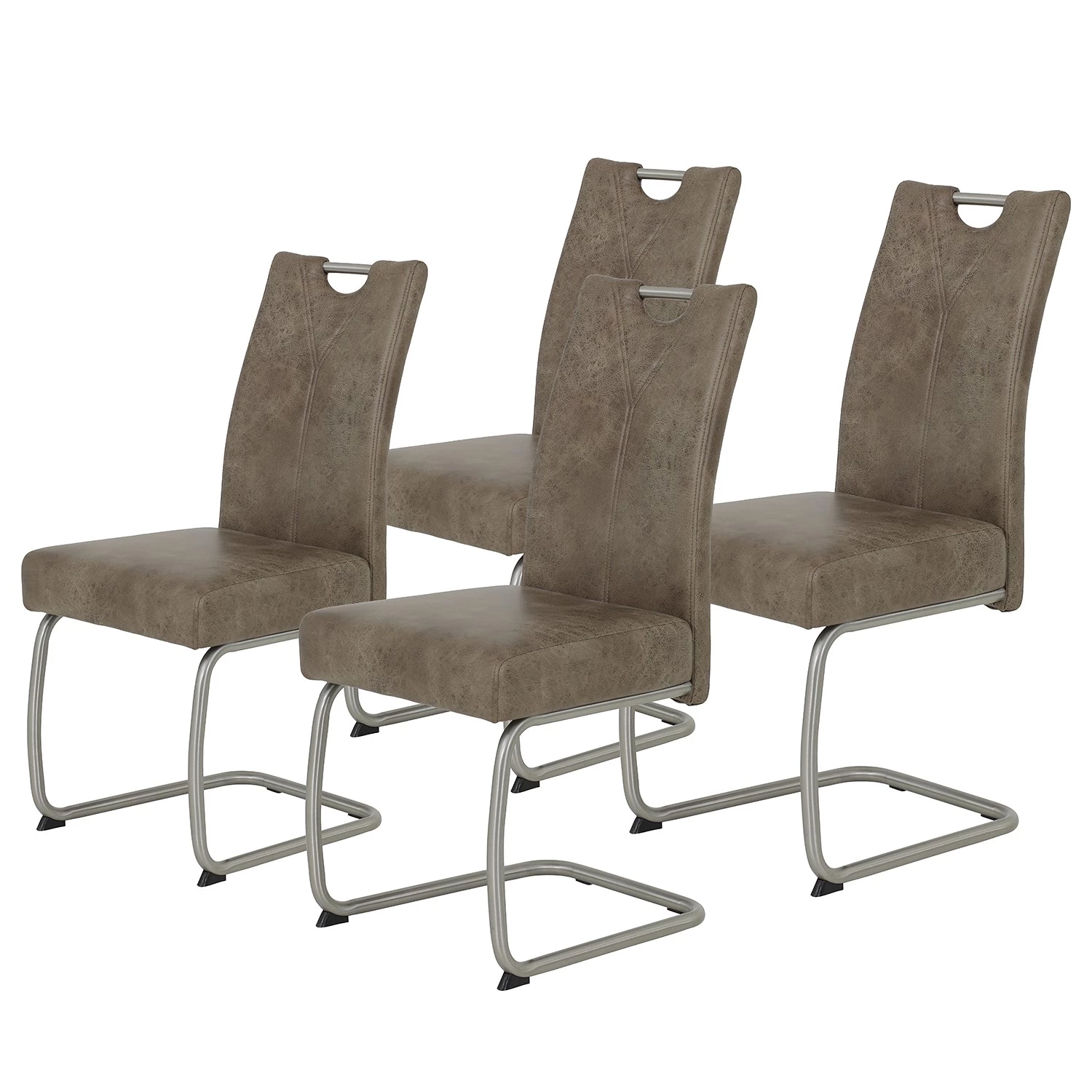 Red Living Chaise cantilever Manniku - Limon - Lot de 4 1 Red Living Chaise cantilever Manniku - Limon - Lot de 4