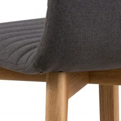 Loftscape Chaises de bar Alaric (lot de 2) - Tissu / Chêne massif / Métal - Gris / Chêne / Noir -ÉcoMaison Soldes 1000353343 220614 055 DETAILS P000000001000353343