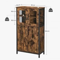 Red Living Buffet haut Morristown - Marron / Noir -ÉcoMaison Soldes 1000353411 220601 500 SKETCH DETAILS P000000001000353411 sketch