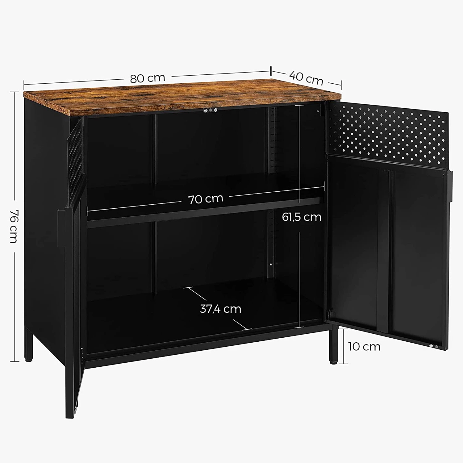 Red Living Buffet Ferris Wheel - Métal - Marron / Noir 8 Red Living Buffet Ferris Wheel - Métal - Marron / Noir – Image 8